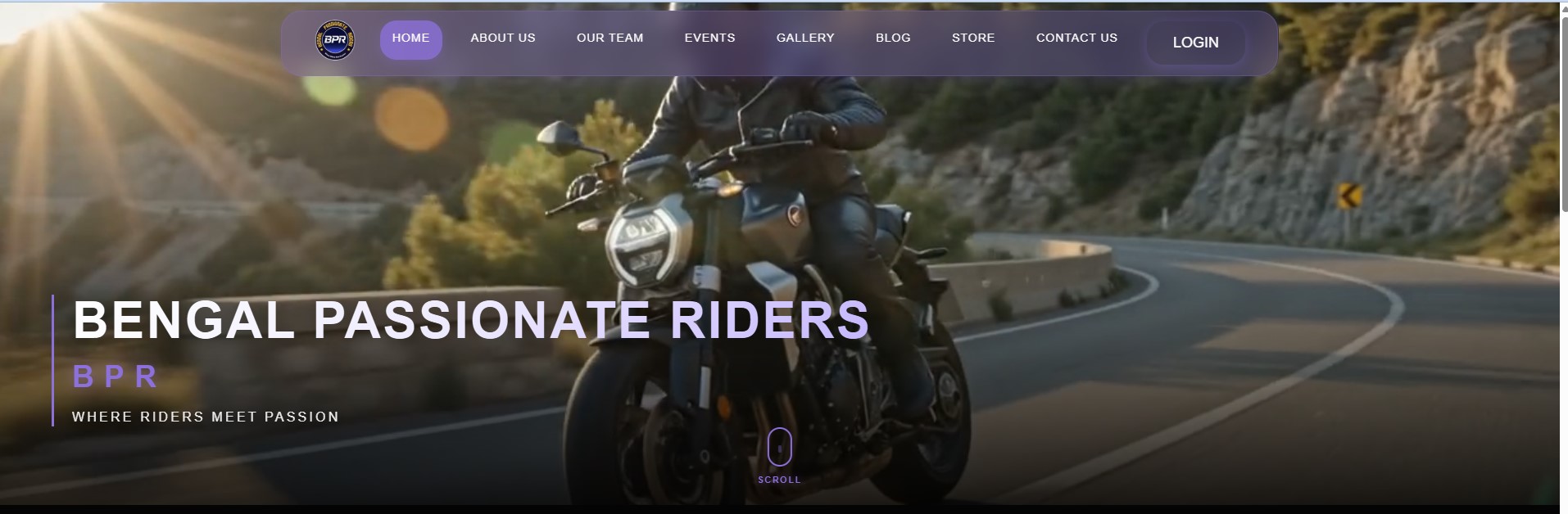 Motorcycle Riding Club Web application and website
